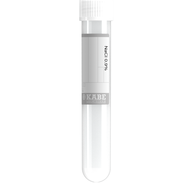Probenröhren mit Kochsalzlösung 3 ml NaCl 0,9%, 101/16,5 PP S natur